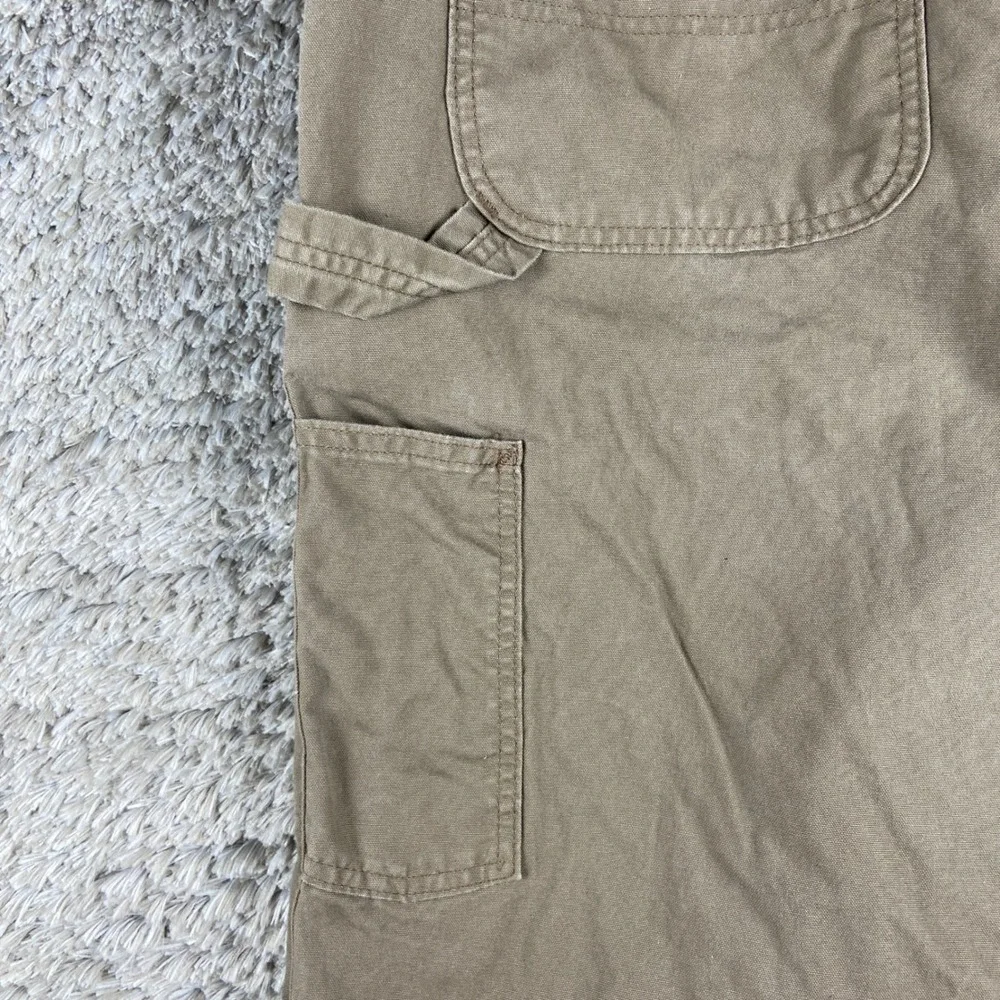Carhartt Loose Fit Canvas Utility Work Trousers Mens 38x34 Light Brown Carpenter